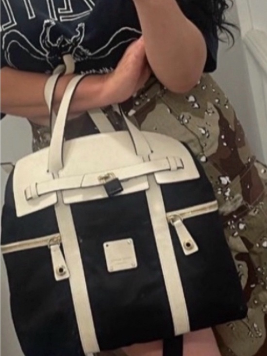 henri bendel Handbags - henri bendel Black and Cream Convertible Tote Backpack